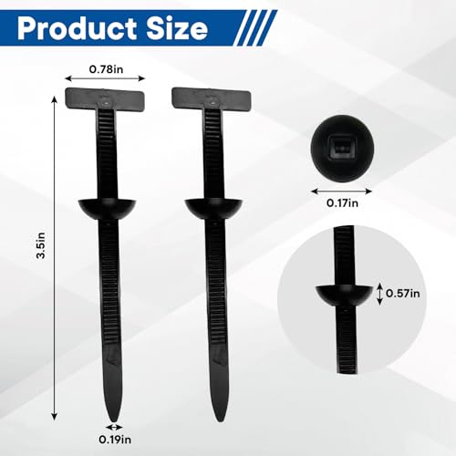 99 Pcs Nylon Universal Cable Tie Buckle – Heavy Duty Sided Snap Fit Zip Ties with Button Lock, UV Resistant Plastic Cable Fasteners for Automotive, Electrical & Daily Repair