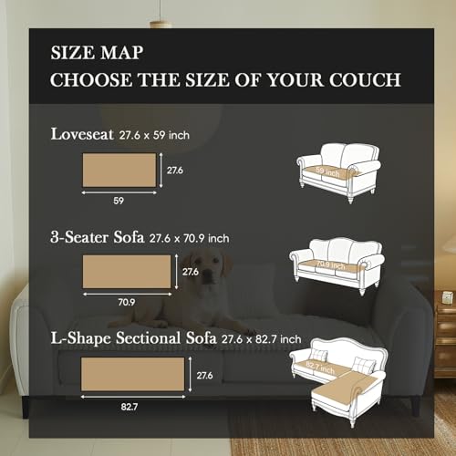 Couch Covers for 3 Cushion Couch Sofa Pet Friendly,Non-Slip Sofa Cover Washable - color: Bg-white, size: 27.6" x 59"