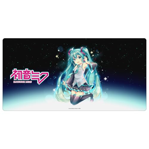 Head Case Designs Officially Licensed Hatsune Miku Night Sky Graphics 23.62 x 11.81 x 0.12 inches (600 x 300 mm) - L Gaming Office Desk PC Keyboard Mouse Mat Pad - color: Night Sky, size: 23.6" x 11.8"