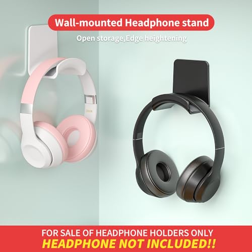 Headphone Wall Mount Mini Headphone Hook Holder with Strong Adhesive Headset Stand Headset Holder-Wall Mount - style: wall mount