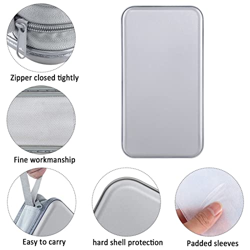 Siveit CD Case Holder, 80 Capacity CD/DVD Case Holders Wallet Hard Plastic CD DVD Disc Cases Storage Binder for Car Home Office Travel (Grey) - color: Silver
