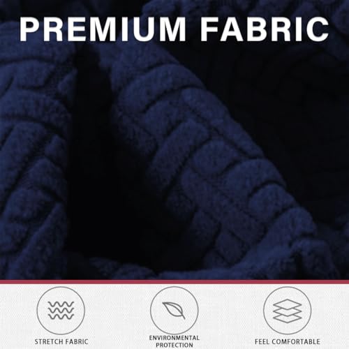 1 Pair Office Chair Armrest Covers Stretch Jacquard Computer Chair Arm Pad Covers Removable Arm Slipcovers Protectors for Office Computer, Desk, Gaming Chairs Navy Blue - color: Navy Blue, size: 1 Pair