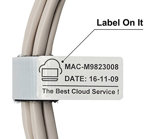 Mr-Label Unique Writable Cable Ties - Reusable Fastening Cable Straps - Identify Quickly Cable Labels - for Cord Management (20 Pcs Fastener) - color: Black With Buckle, size: 20 Piece