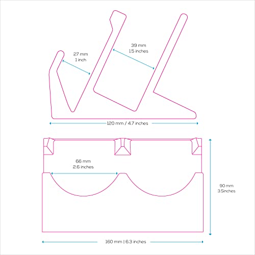 BRAINWAVZ Desktop Keyboard & Dual PC Mouse Stand Holder, Suitable for Small Or Large Keyboards, Gaming & Office Mice - Organize Your Work Or Game Space and Keep it Clutter-Free (DK03) - color: DK03