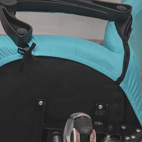 Melaluxe Office Chair Cover - Universal Stretch Desk Chair Cover, Computer Chair Slipcovers (Size: L) - Azure - color: Azure, size: Large Chair Cover