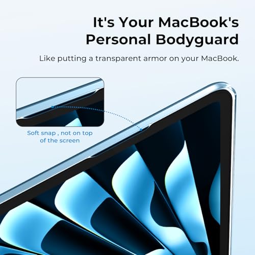 EooCoo Case Compatible with MacBook Air 13 inch M5 2026-2022 Release M4 M3 M2 A3449 A3240 A3113 A2681, Hard Shell&Keyboard Skin Cover&Screen Protector for Mac Air 13.6 inch, Gloss SkyBlue - color: Gloss Skyblue