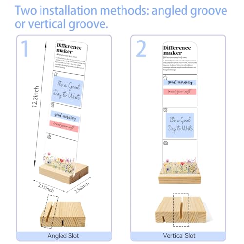 Sticky Note Holder Acrylic Monitor Memo Board Desk Organizers and Accessories Desk Decor Post It Note Holder with 200Pcs Sticky Notes Difference Maker Definition Employee Appreciation Office Desk - color: Appreciation