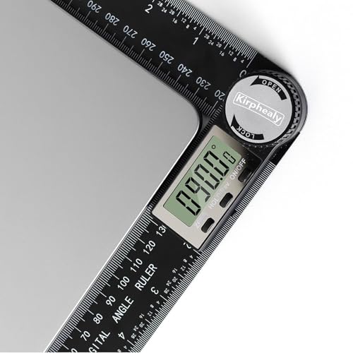 Digital Angle Finder Protractor, 7inch 200mm Angle Gauge Professional Measuring Tool, Third Generation Adjustable Angle Ruler, Quick Display for Carpentry Construction and Home Improvement