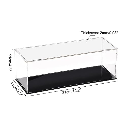 uxcell Acrylic Clear Display Case Box Dustproof Protection Showcase Cube Collectibles Show Box 11.8x3.9x3.9inch - size: 11.8x3.9x3.9inch