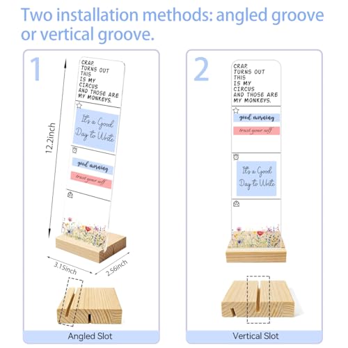 Sticky Note Holder Acrylic Monitor Memo Board Desk Organizers and Accessories Desk Decor Post It Note Holder with 200Pcs Sticky Notes - color: Circus