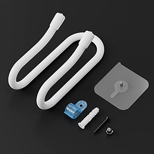 Linkidea Controller Wall Mount Holder Compatible with PS4, PS5, Xbox, Switch, Multifunctional Adjustable Headphone Hook, VR Headset Hanger (White, 4 Pack)