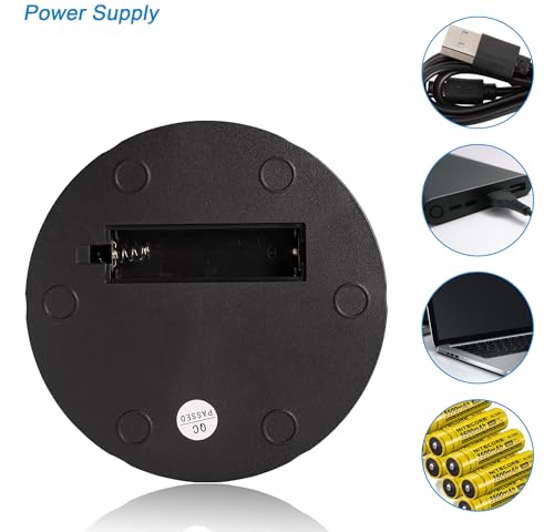 Rotating Display Stand 5.7'' Turntable Stand White Telecontroller Spinning Stand for Product Shows