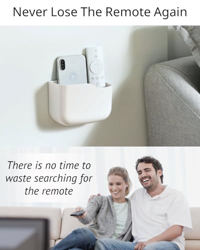 LINFIDITE 2 Pack TV Remote Holder Wall Mount Remote Control Holder for Bed Universal Bedside Wall Remote Holder Caddy Organizer Hole-Free Remote Control Holder (For 2 Or 3 Remote Controls–White - color: White, size: 2Pack