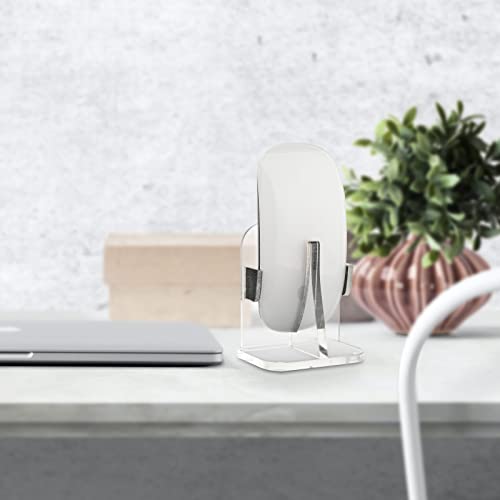 Acrylic Stand Base Compatible with Apple Magic Mouse 1 & 2 | Vertical Mount Holder for Charging Magic Mouse, Sturdy Acrylic Storage Organizer, Cable Not Included, Clear Stand Only - style: vertical style