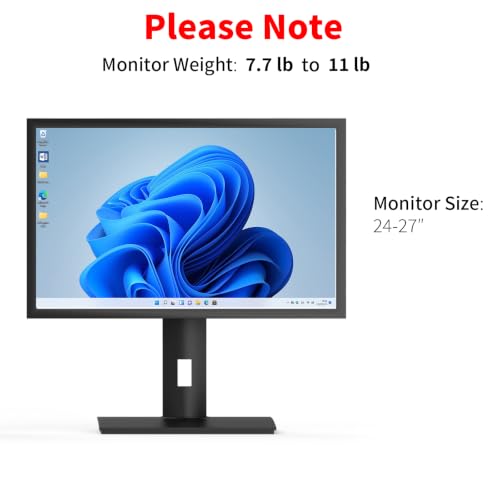 Vesa Monitor Stand with Spring-Adjustable Height, Swivel, Tilt, Rotation Vesa Stand, Compatible with Monitors Within 27 inch and Weighing Between 7.7-11lb (Black, Only for 7.7-11 lb Monitor) - size: Only for 7.7-11 lb Monitor