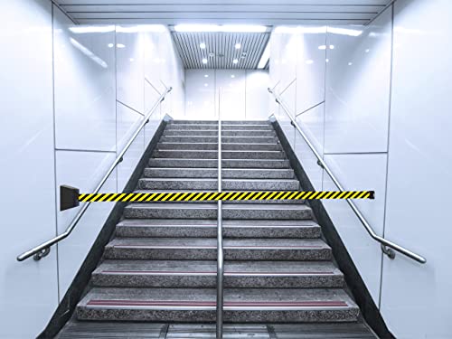 Crowd Control Warehouse - CCW Series WMB-230 Magnetic Wall Mount Retractable Belt Barrier - 30 Foot, Caution Do Not Enter Belt with Black ABS Case - color: Caution Do Not Enter Belt with Black ABS Case, size: 30 foot belt