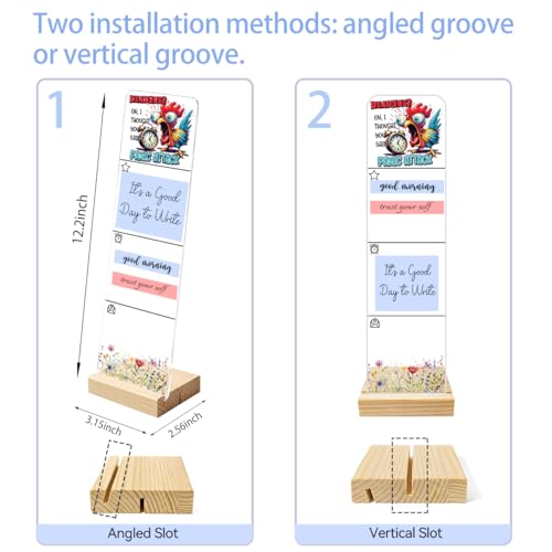 Sticky Note Holder Acrylic Monitor Memo Board Desk Organizers Desk Decor Post It Note Holder Deadline Oh I Thought You Said Panic Attack Funny Rooster Office Work Stress Desk Sign - color: Acrylic 19