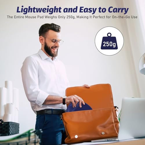 Ergonomic Mouse Pad for Vertical Mouse, Memory Foam (Midnight Blue) - color: Midnight Blue