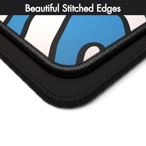 Gamer Boss - Gaming Mouse Pad - 48 x 24 Inches - 4mm Thick with Stitched Edges, Non-Slip Rubber Base, Premium Cloth Mousepad, Desk Mat for Laptop, Keyboard, Computer & PC (Mega, Blue Squiggle) - color: Blue Squiggle, size: 48" x 24"