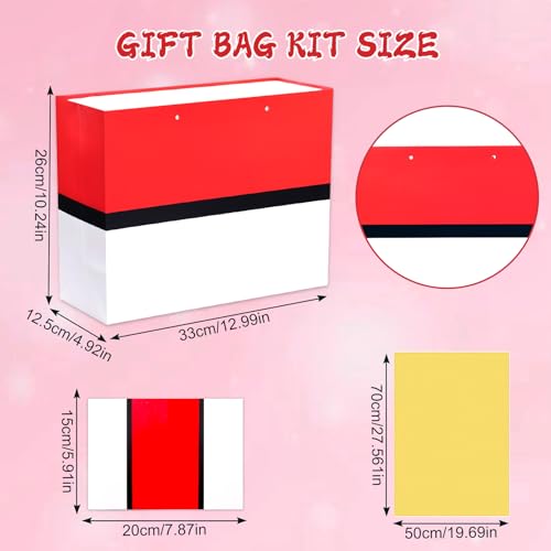 Mprocen Cartoon Animation Party Gift Bags Red White Theme Goodie Bag Birthday Wrapping Paper Greeting Card Envelope Party Decoration Supplies - color: Themed 5