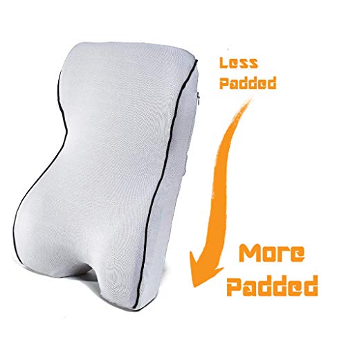 Castle Knight Soft Memory Foam Back Cushion - Tapered Support More Foam in the Lower Back and Less Foam in the Middle and Upper Back for Home, Office, Auto, and Travel (Knight Size, Bone) - color: Bone, size: Knight