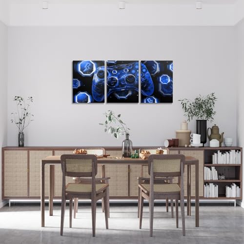 Feelyou Kids Gamer Wall Painting and Prints Galaxy Gaming Picture Wall Decor Boys Girls Modern Game Console Canvas Wall Art for Living Room Bedroom Gamepad Teens Bathroom Wall Art 12"x16"x 3Pcs - color: Multi K11