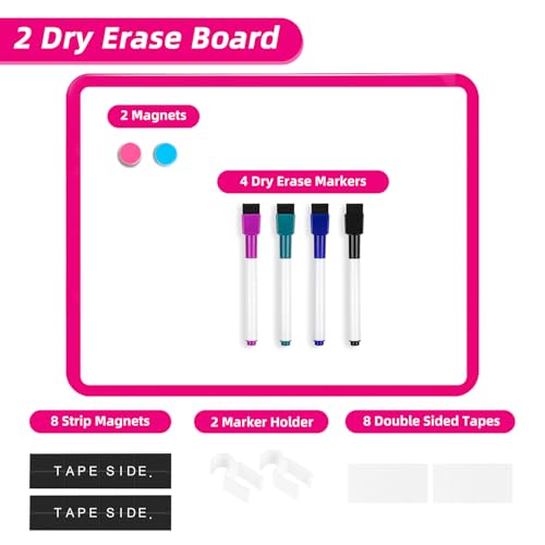 VUSIGN Small White Board Dry Erase, Dark Pink - color: J-dark Pink