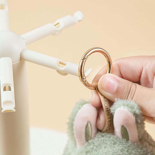 Rotating Display Case for Labubu Doll Keychains, Display Stand for Dolls, Storage case for Dolls, Dust and Moisture Proof, 360° Display - size: 6.6-inch