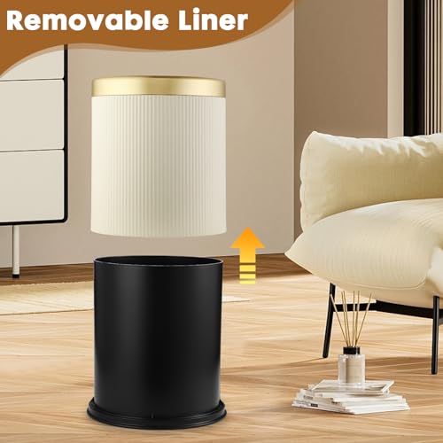 Automatic Motion Sensor Bathroom Trash Can with Lid, 2.8 Gallon Touchless Trash Garbage Bin Small Mini Trash Cans Trashcan -White - color: White, size: 2.8 Gallon