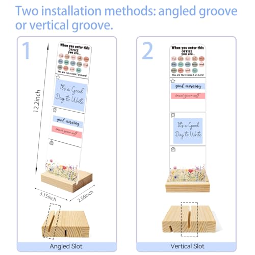Sticky Note Holder Acrylic Monitor Memo Board Desk Organizers and Accessories Desk Decor Post It Note Holder with 200Pcs Sticky Notes Positive Affirmation Inspirational Desk Sign - color: Office