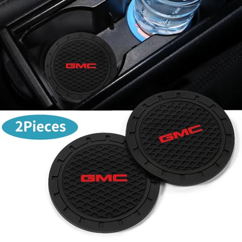 2PCS Car Cup Holder Coasters,Non-Slip Car Coasters for Drink Holder Compatible with GMC Sierra Denali Canyon Terrain Yukon Jimmy Acadia Series,Vehicle Inner Accessories for Cup Insert Mat,Silicone - color: Bd-mgc