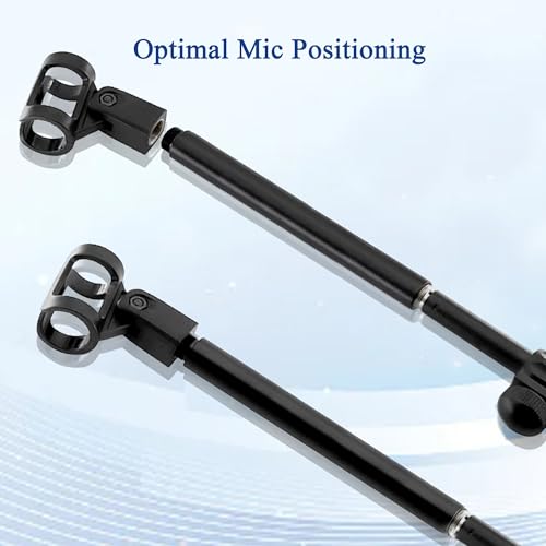 Mic Stand Extension Tube with 3/8" to 5/8" Microphone Extension Pipe Adapter for Mic Booms,Arm Stand 2 Pack