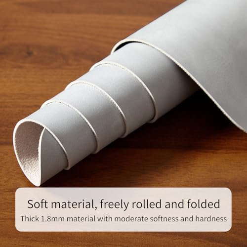 Desk Pad Soft PU Leather Extra Large Mouse Pad Laptop Computer Desk Mat Table Blotter Flat Smooth Waterproof Non-Slip Desktop Protector Writing Pad for Office and Home (Light Grey, 120x43cm) | Soft Crazy Horse PU Leather Non-Slip Desk Blotter Waterproof W