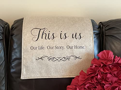 Bittlemen Co Headrest Covers for Recliners Furniture Slipcovers Furniture Protectors Headrest for Sofa Loveseat Office Chairs Chair Pads Perfect for Gifts Made in USA 17x27 (This is Us) - color: This is Us