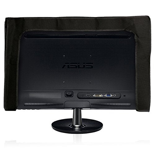 kwmobile Computer Monitor Cover Compatible with 24-26" monitor - Don't Touch My Screen White/Black