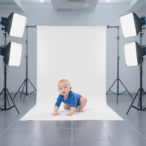 White Photography Backdrop for Photoshoot, Photo Backdrop Curtain, Perfect White Backdrops for Party Portrait Photoshoots Video Studio 3FTx5FT - color: White, size: 3x5 FT