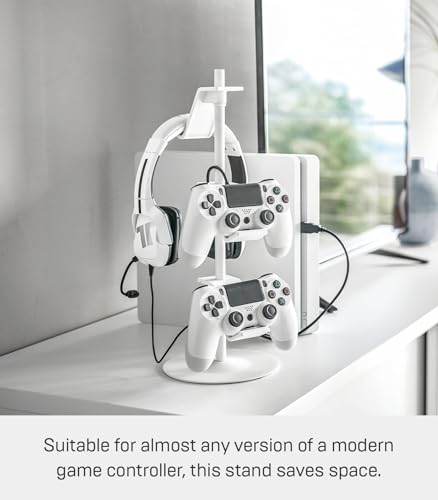 YAMAZAKI Home Smart Universal Adjustable Game Controller Stand/Controller Holder - Steel - color: White