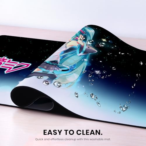 Head Case Designs Officially Licensed Hatsune Miku Night Sky Graphics 37.4 x 15.75 x 0.16 inches (900 x 400 mm) - XL Gaming Office Desk PC Keyboard Mouse Mat Pad - color: Night Sky, size: 37.4" x 15.8"