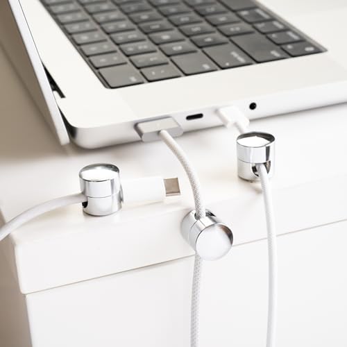 ICONIT Cable Anchors for Desk Organization | Premium Aluminum Cord Organizers | Charger + Cable Management Clips for Home & Office | Stylish, Sturdy, & Functional | (3 Pack) (Silver) - color: Silver