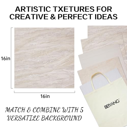 5PCS Double Sided Flat Lay Photo Studio Backdrop Boards, 16x16 Inch Waterproof Tabletop Background Board, Reusable Backdrop Props for Food Makeup Jewelry Product Shooting - color: 10 patterns