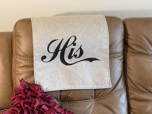 Bittlemen Co Headrest Covers for Recliners Furniture Slipcovers Furniture Protectors for Sofa Cover Theater Chairs Office Chairs Chair Pads Perfect for Gifts Made in USA 17x27 (His) - color: His