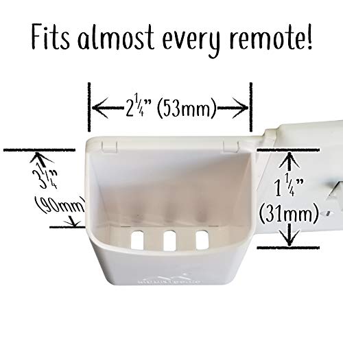 The No-Screwups Remote Control Holder by Mount Genie (White): Wall Mount with No Damaging Screws or Tape. Installs in Seconds on Any Light Switch. Great for TV, Ceiling Fan and Roku Remotes. - color: White