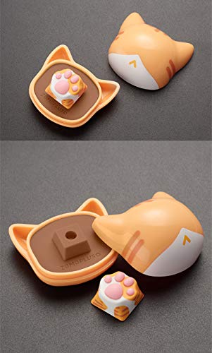 SYA ZOMOPLUS Cute Keycaps,Novelty Cat-Claws Keycap 3D Model OEM Profile Keyboard Keycaps Squishy-Paws Custom Key Caps for Cherry MX Switches Mechanical Gaming Keyboard(Orange1pcs) - color: Orange-1pcs