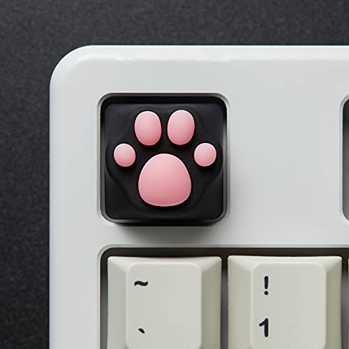 ZOMOPLUS Cute Keycaps,Novelty Cat-Claws Keycap 3D Model OEM Profile Keyboard Keycaps Squishy-Paws Custom Key Caps for Cherry MX Switches Mechanical Gaming Keyboard Catpaw ESC-Key Keycap(Black1pcs) - color: Black-1pcs