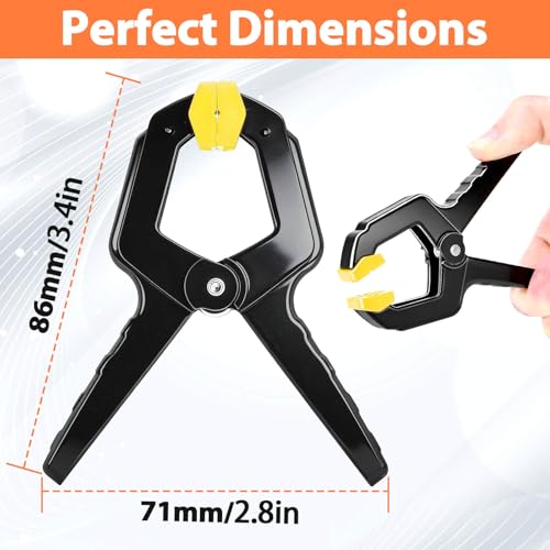 55Pack Plastic Spring Clamps, 3.5inch Small Heavy Duty Clips for Balloon Arch Stand, Spring Clips Clamps for Woodworking, Arch Backdrop Stand, Photography Backdrops Holder, Crafts, Fabric Backdrop - color: 3.5"_55p_yellow