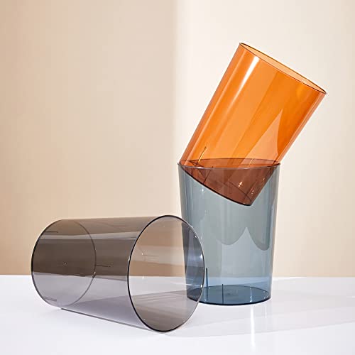 Anyoifax Small Trash Can Plastic Garbage Container Bin 1.5 Gallon Wastebasket for Bathroom, Bedroom, Kitchen, College Dorm, Office, Craft Room - Green and Amber - color: Green and Amber, size: 1.5 Gallon/2 Pack