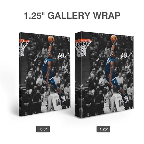 NBA Canvas Wall Art Decor - Anthony Edwards Iconic Dunk, Timberwolves Slam Dunk Action, High-Flying Basketball Moment, Sports Poster for Home or Game Room Wall Decoration 8X10 - color: Anthony Edwards, size: 8"L x 10"W