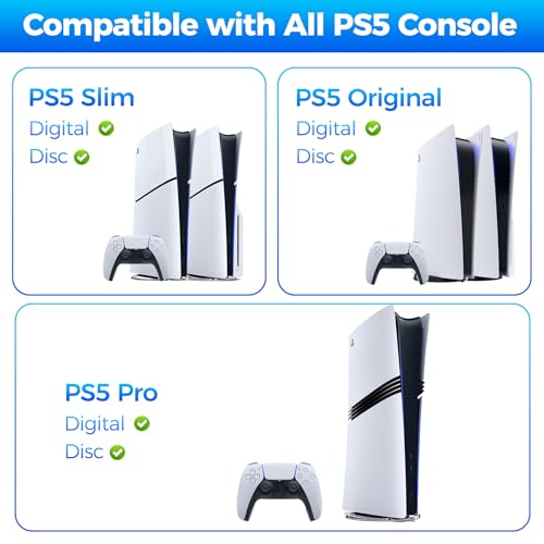 ZHGM Foldable Wall Mount Kit for PS5 Slim/Pro/PS5 Original, Metal Shelf Wall Mount for Playstation 5 Console Disc/Digital with 2 Controller Holder & 1 Headset Hanger, Saving Space PS5 Mount, Black - color: Folding Black