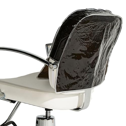Betty Dain Salon Chair Cover 3 Pack, Protects Spa/Salon Chair Upholstery from Stains, Chemicals, Moisture, and Wear, Round, One Size Fits Most, Durable Vinyl, Black - size: 3 Pack, style: Round
