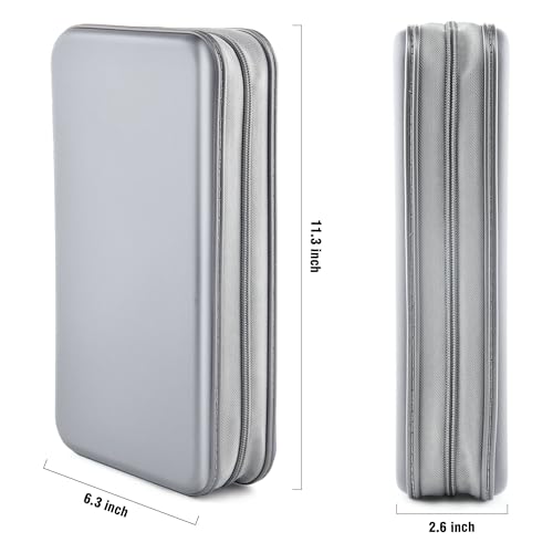 DVD Case, Bivisen CD Case Holder Wallet Binder 96 Capacity CD/DVD Cases Storage Holder Binder Organizer Wallet Book for Car Home Travel (Silver) - color: Silver